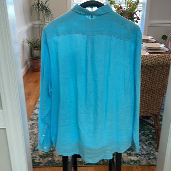 Johnnie-O Men’s Felix Linen Sport shirt LS. Blue. XX Large. NWT - Picture 2 of 9